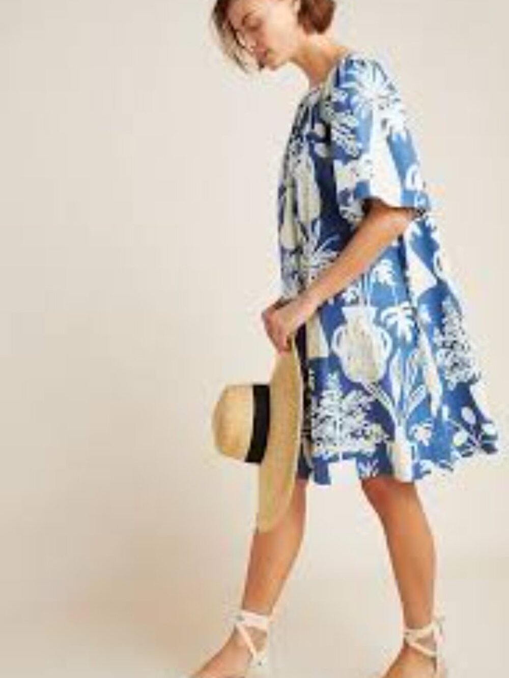 WHIT Blue and White Matisse-like Print Dress - Picture 2 of 10